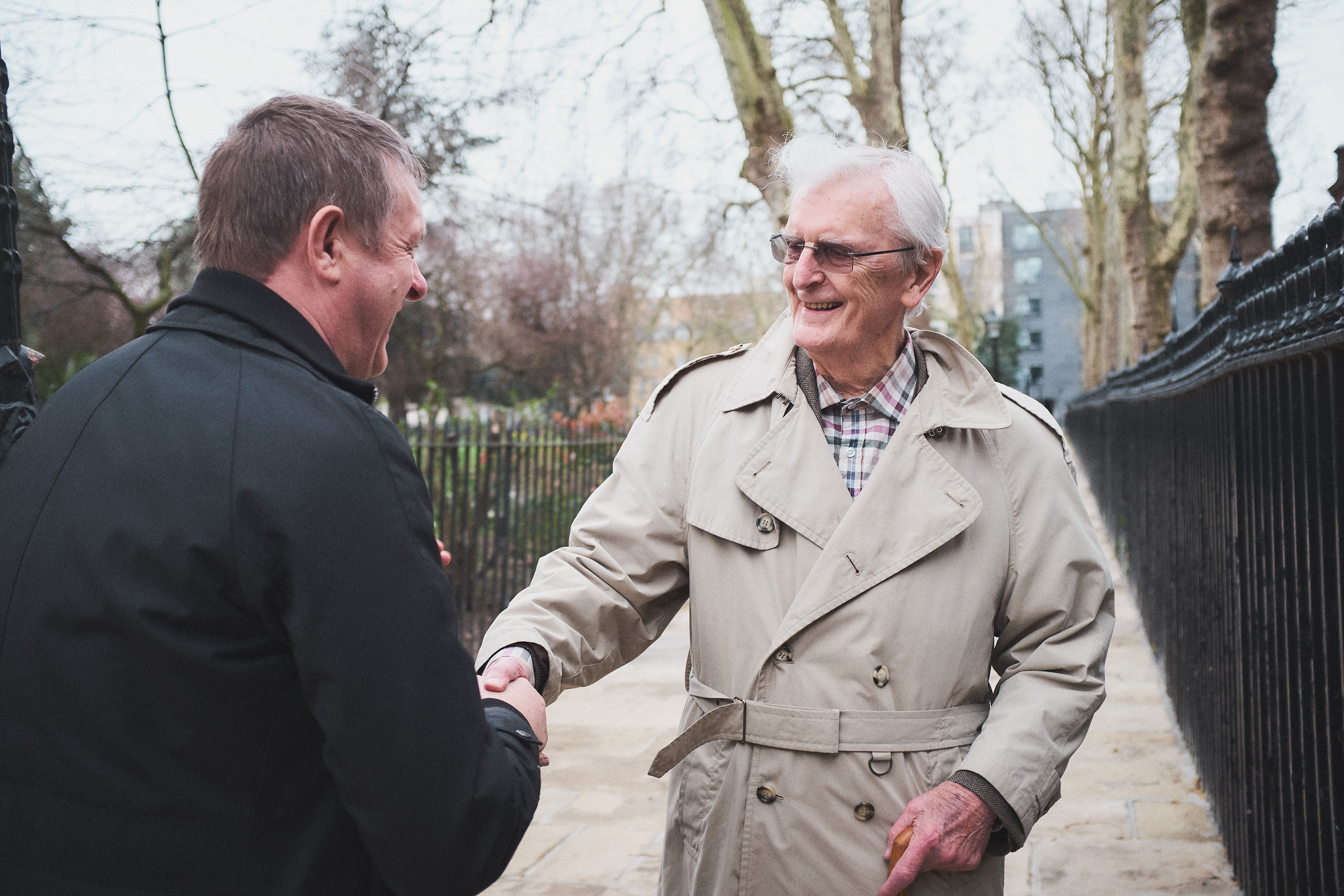 Two men shaking hands