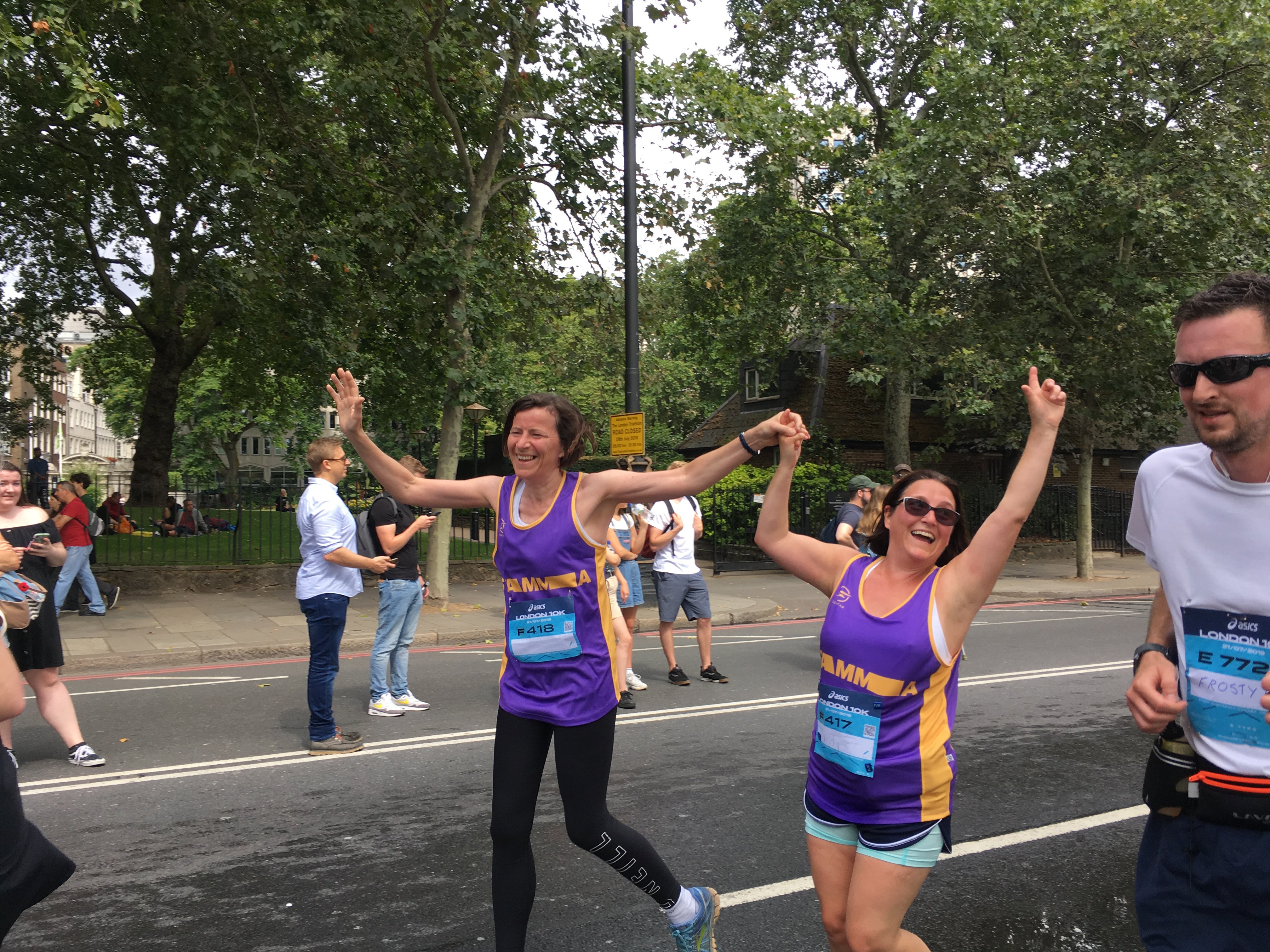 London 10k: Christine and Mandy