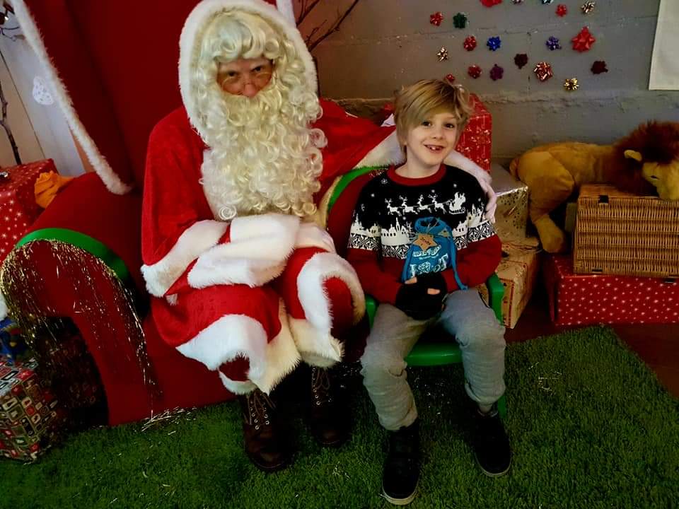 Dexter with Father Christmas