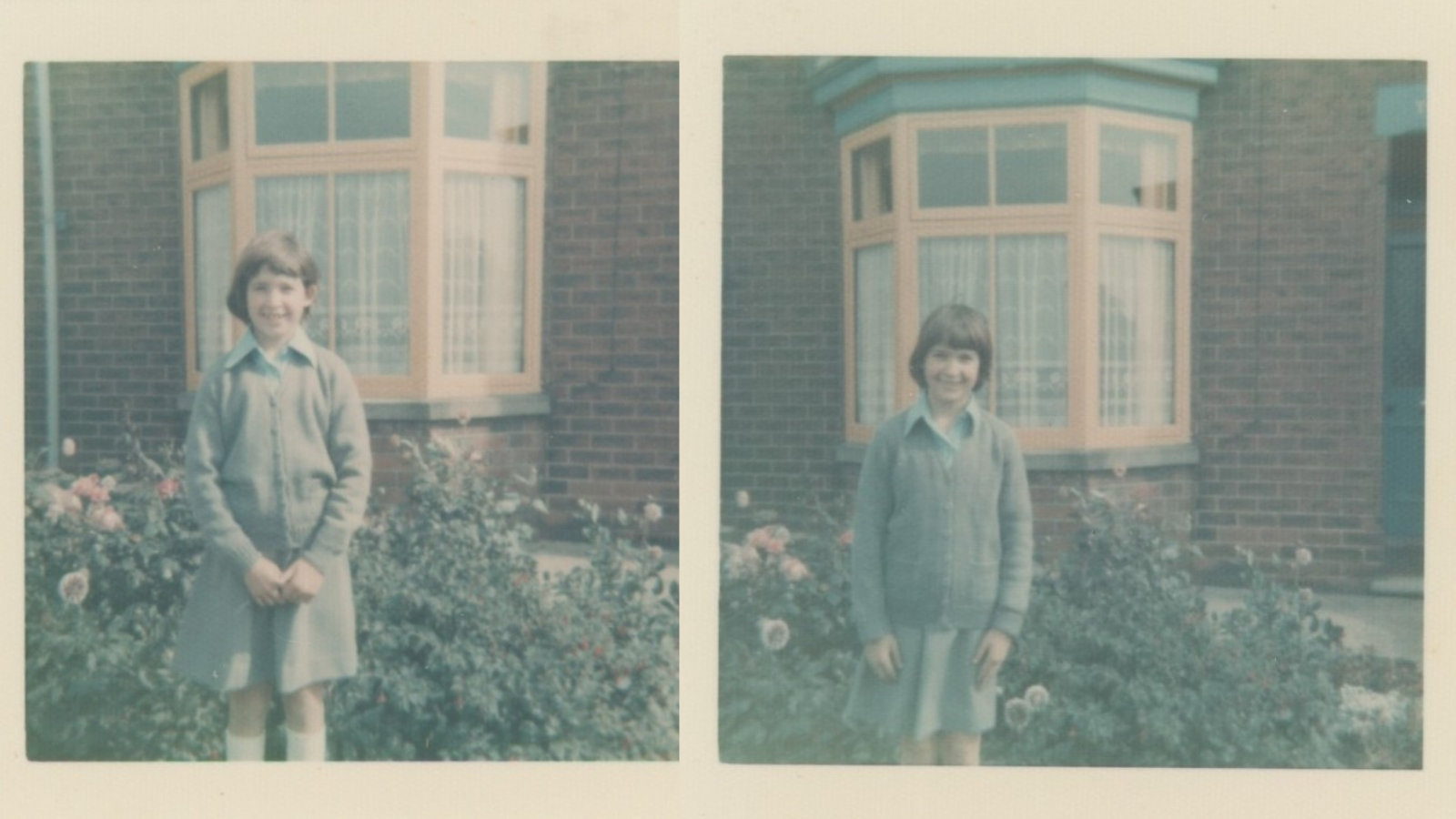 Sisters Wendy and Gillian as children